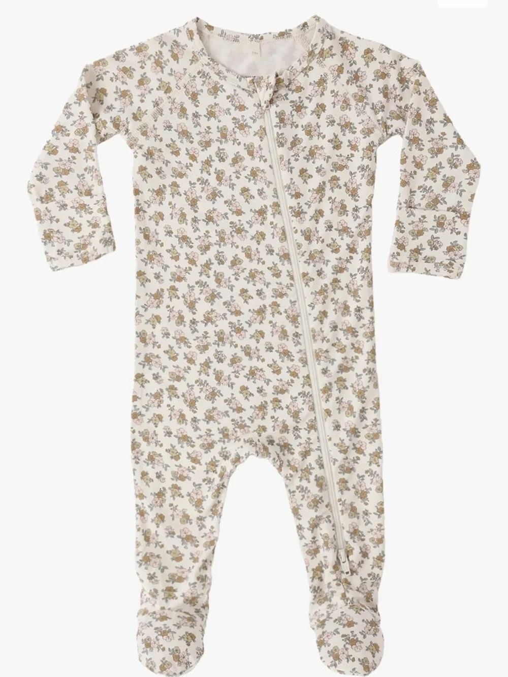 Quincy Mae Wildflower Bamboo Zip Onesie 12-18 month